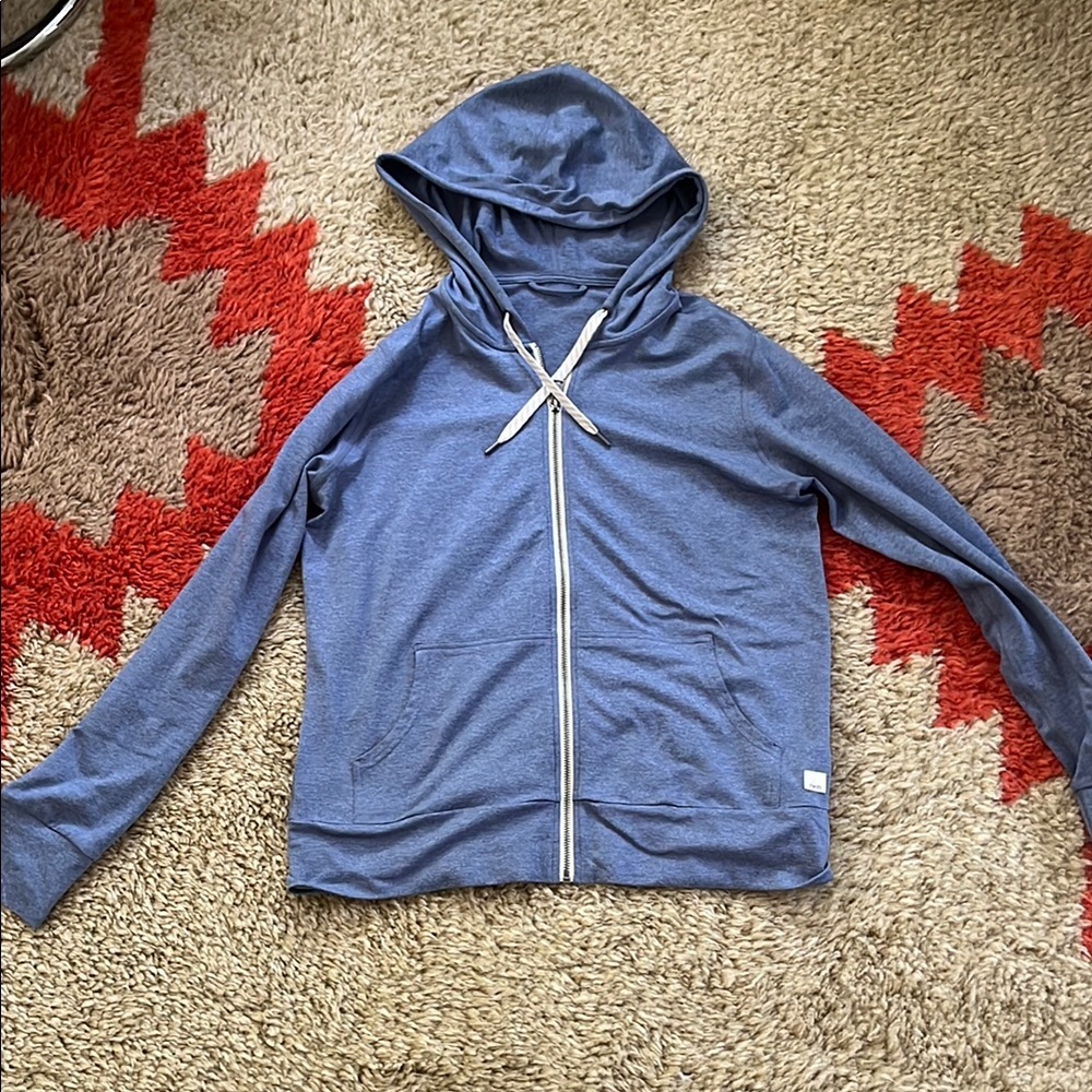Vuori Blue Zip-Up Hoodie